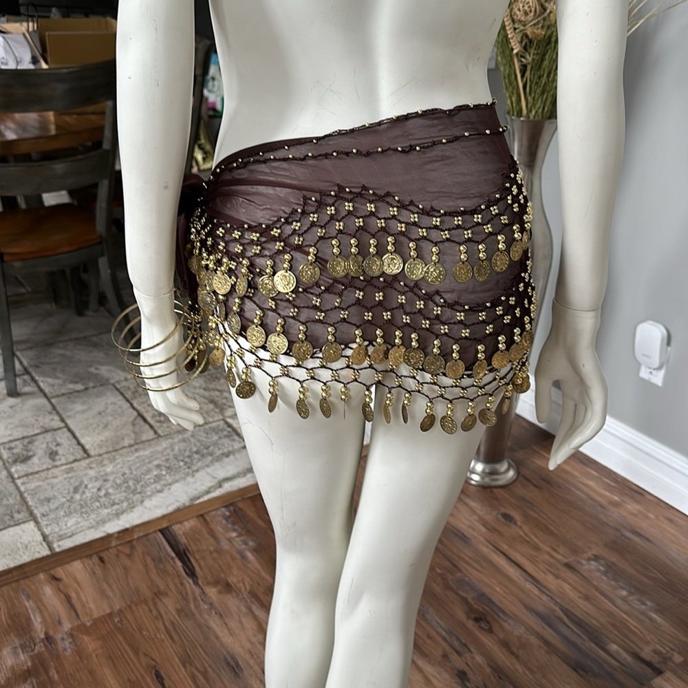 Belly dancing sarong with wristlet - Picture 5 of 5